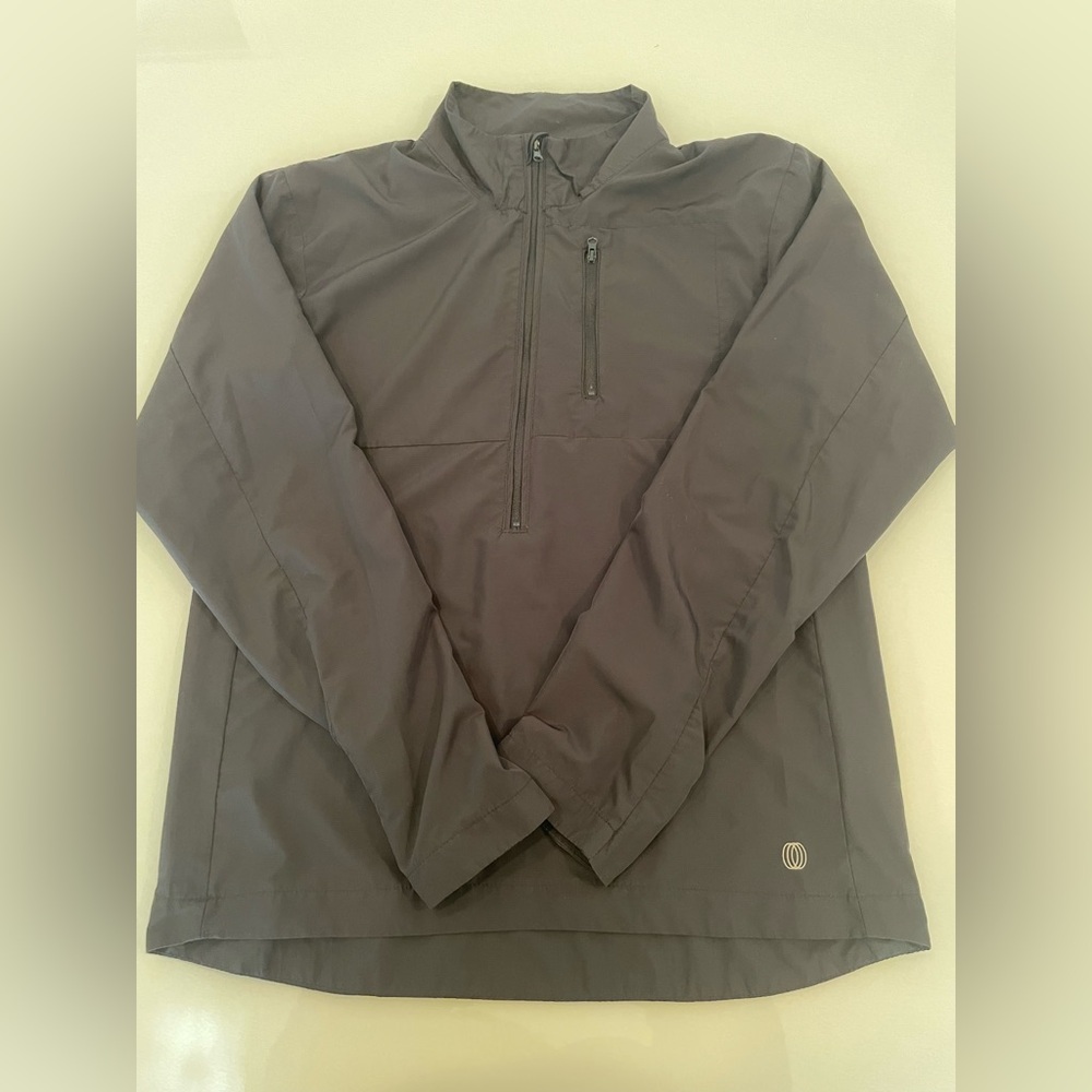 Men’s Balance Collection Black Windbreaker Size Small Quarter Zip